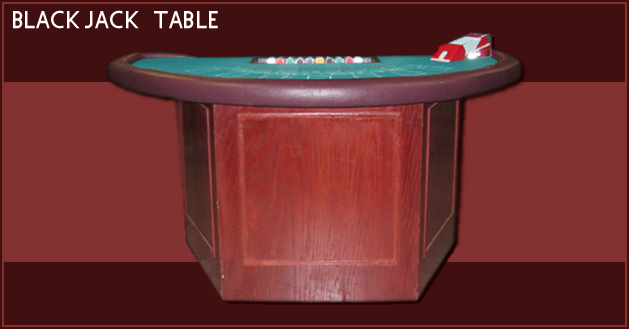 Black Jack casino rental table